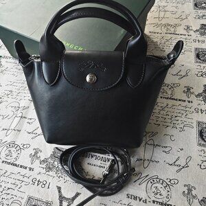 Longchamp Leather Black Crossbody Bag